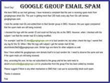 Google group email spam